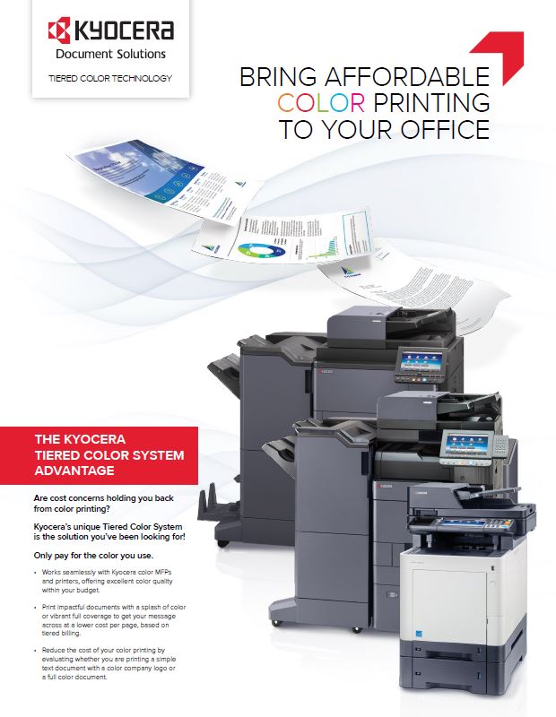 Kyocera, Software, Cost Control And Security, Tiered Color Monitor, Office Technologies